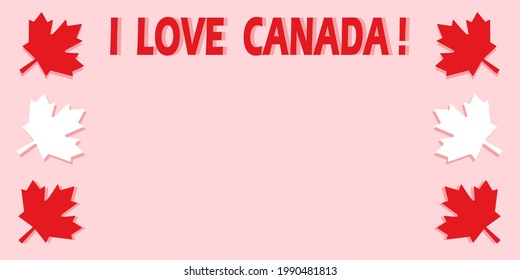 ilustración vectorial del día canadá de hojas de arce y letras