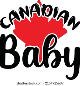 Canada Day vector illustration - red Happy Canada Day typography tshirt design, Canada maple leaf, July 1st greeting vector