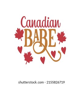 Canada Day vector illustration - red Happy Canada Day typography t shirt design, Canada maple leaf, July 1st greeting vector