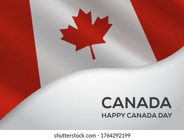 canada day canada waving fabric flag background