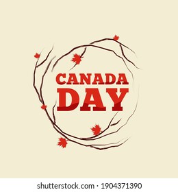 Canada day white national celebration icon - Vector