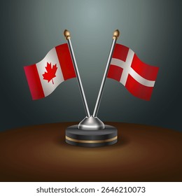 Tabela do Canadá e da Dinamarca sinaliza relação com plano de fundo gradiente