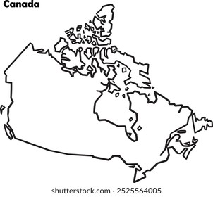 Canada Dominion of Canada map outline.