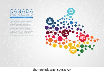 Canada dotted vector background