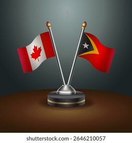 Tabela do Canadá e do Timor Leste sinaliza a relação com o plano de fundo gradiente