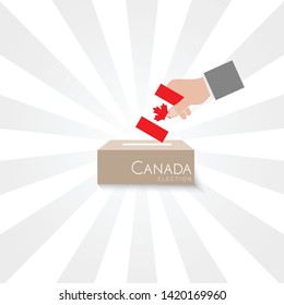 Canada Elections Vote Box Vector 