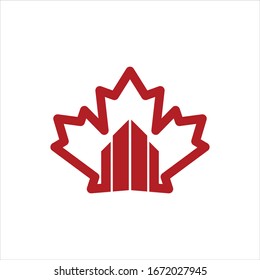 canada end building vector logo graphic modern abstract