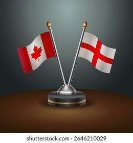 Tabela do Canadá e da Inglaterra sinaliza relação com plano de fundo gradiente