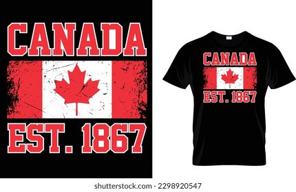 Canada est. 1867 T-Shirt design template