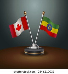 Tabela do Canadá e da Etiópia sinaliza relação com plano de fundo gradiente