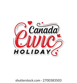 Projeto vetorial de letras de dia de evento no Canadá