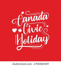 Canada event day lettering vector design