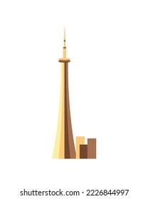 canada famous tower icon isolated