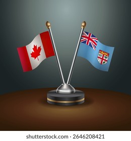 Tabela do Canadá e Fiji sinaliza relação com plano de fundo gradiente