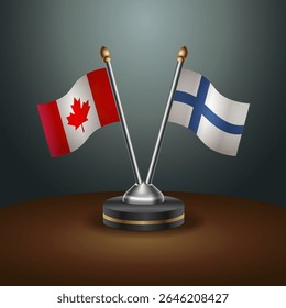 Tabela do Canadá e da Finlândia sinaliza relação com plano de fundo gradiente