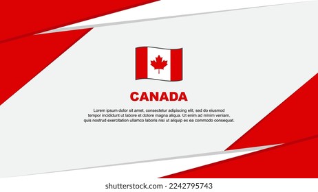 Canada Flag Abstract Background Design Template. Canada Independence Day Banner Cartoon Vector Illustration. Canada