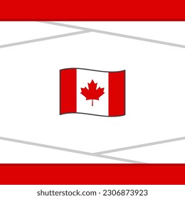 Plantilla de diseño de fondo de resumen de bandera de Canadá. Cartel del Día de la Independencia de Canadá en medios sociales. Vector de Canadá