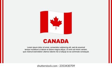 Canada Flag Abstract Background Design Template. Canada Independence Day Banner Social Media Vector Illustration. Canada Cartoon