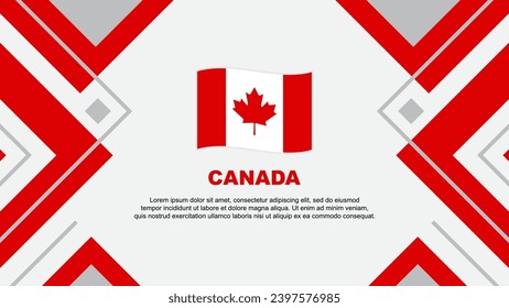 Canada Flag Abstract Background Design Template. Canada Independence Day Banner Wallpaper Vector Illustration. Canada Illustration
