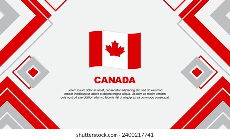 Plantilla de diseño de fondo de resumen de bandera de Canadá. Ilustración de vectores de papel tapiz del Día de la Independencia de Canadá. Antecedentes en Canadá