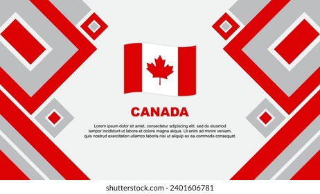 Canada Flag Abstract Background Design Template. Canada Independence Day Banner Wallpaper Vector Illustration. Canada Cartoon