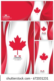 Canada flag abstract colors background. Collection banner design. brochure vector illustration.