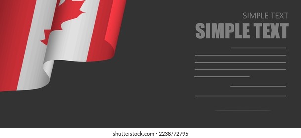fondo de la bandera canadá, sitio web de banderas de tono oscuro canadá, bandera de la cubierta negra canadá, país de modo oscuro con texto