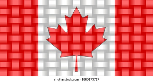 Canada Flag Background - Illustration, 
Three dimensional flag of Canada