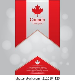 canada flag background. vector illustration