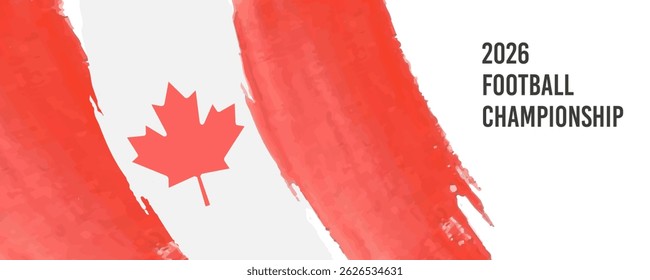 Canada flag background with watercolor concept