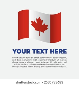 Canada Flag Banner Background Template