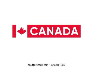 Canada flag banner vector design 