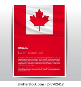 Canada flag Brochure - Vector Flyer Cover Page Design