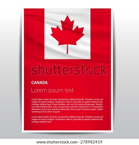 canada flag brochure vector flyer cover stock vector royalty free flag flyer