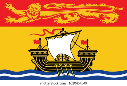 Canada flag Brunswick vector illustration