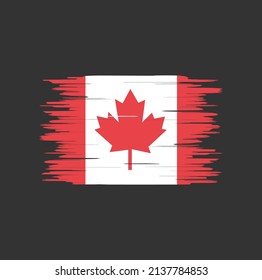 Canada Flag Brush Strokes. National Flag