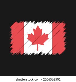 Pintura de pincel de bandera de Canadá