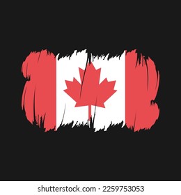 Canada Flag Brush Strokes Vector