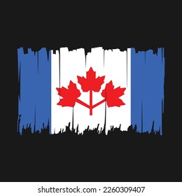 Vector de pincel de bandera de Canadá