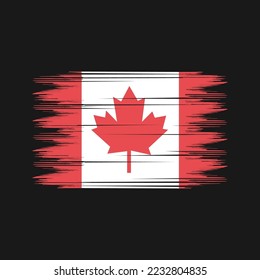 Canada Flag Brush Vector Illustration