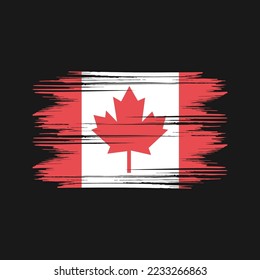 Canada Flag Brush Vector Illustration