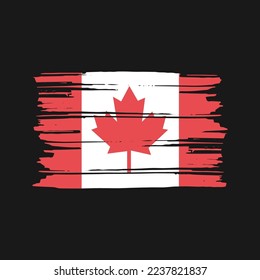 Canada Flag Brush Vector Illustration