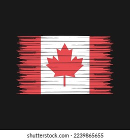 Canada Flag Brush Vector Illustration