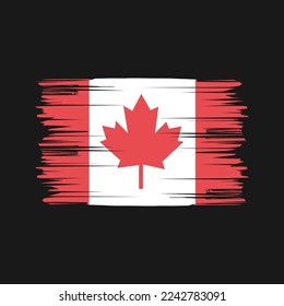 Canada Flag Brush Vector Illustration