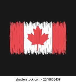Canada Flag Brush Vector Illustration