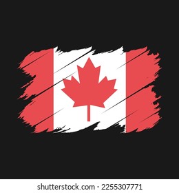 Canada Flag Brush Vector Illustration