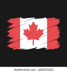Canada Flag Brush Vector Illustration