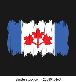 Kanada-Flagge - Vektorgrafik mit Pinselstrich