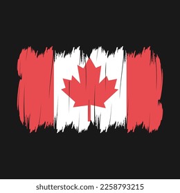 Canada Flag Brush Vector Illustration
