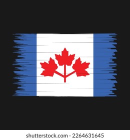 Canada Flag Brush Vector Illustration